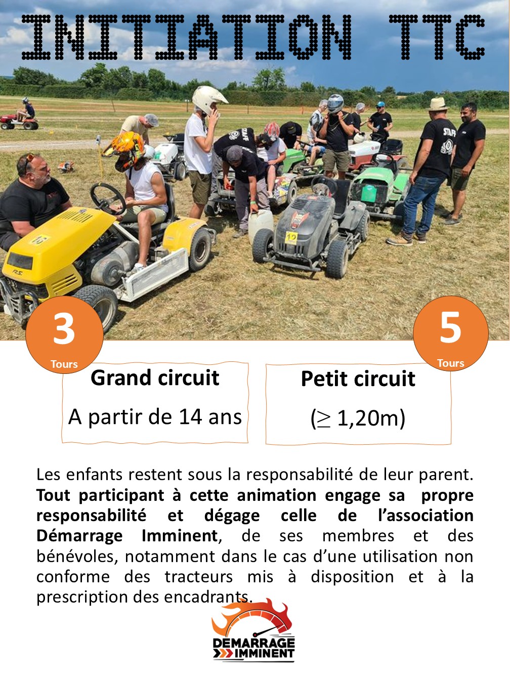 Initiation tracteurs tondeuse cross